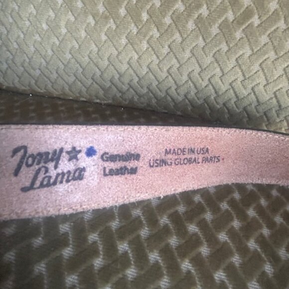 Tony Lama Men's Black Westerly Ride Tooled Leather Western Belt C41513 Size 44 - Picture 3 of 16